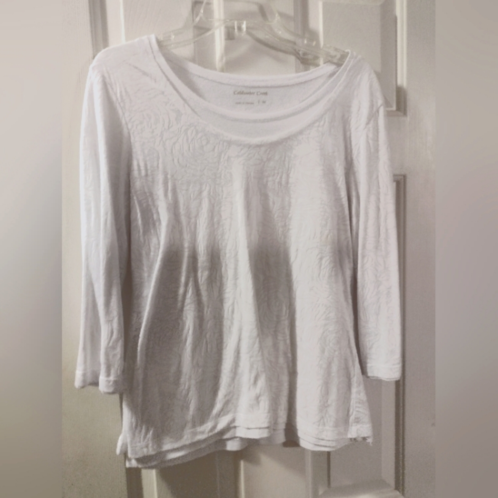 Coldwater Creek, Rose Embossed Top,